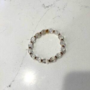Gold & Ice 🧊 with everything nice bracelet. Clear Quartz
